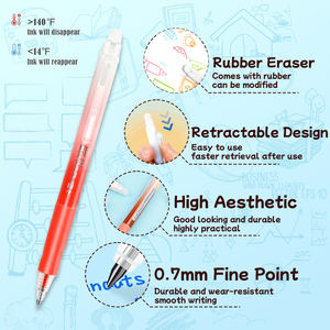 12 रंग बड़ी क्षमता के लिए जेल पेन सेट, 0.7 मिमी त्वरित-सुखाने ठीक बिंदु प्लास्टिक पेन सेट, छात्रों के लिए लेखन और ड्राइंग के लिए - Product Image 3