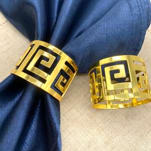 ห่วงใส่ผ้าเช็ดปากอลูมิเนียมคลาสสิกขนาด5ซม. อุปกรณ์เสริมที่ทนทานสำหรับโรงแรมร้านอาหารงานปาร์ตี้ในครอบครัวสำหรับใช้ในชีวิตประจำวัน - Product Image 3