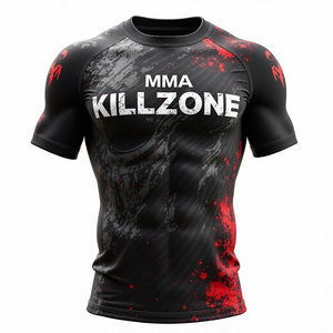 Venta al por mayor BJJ MMA Rash Guards Custom Premium Quality Compression Wear for Martial Arts Training and Fighting Sports Pakistan - Product Image 3