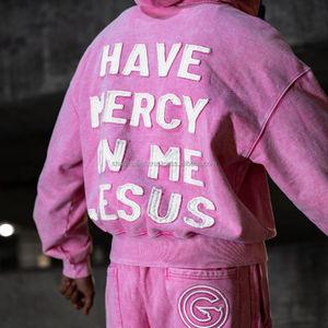 เสื้อมีฮู้ดผ้า100% มี400ความร้อนสำหรับผู้ชายผ้าฟลีซผ้าฝ้ายขนาดใหญ่ระบบกันความร้อนมีฮู้ดสำหรับล้างกรดและสิ่งสกปรก - Product Image 3