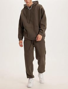 Sudadera con capucha de estilo retro para hombre, jersey de lana de algodón de gran tamaño, ropa informal cálida, sudadera - Product Image 4