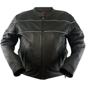 Chaqueta Bomber Reflectante Ecológica MAIKAI V2 con Exterior de Cuero Genuino y Tela de Nailon - Product Image 5