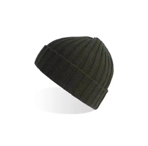 Gorro de Punto Grueso de Moda de Invierno, Puño Doblado, Interior Suave, Textura de Hilo Grueso, Transpirable, Impermeable, con Logotipo Tejido - Product Image 5