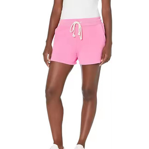 Último estilo Ropa informal para hombres y mujeres 100% Algodón Pantalones cortos de color sólido Servicio OEM MOQ bajo Teñido liso - Product Image 4