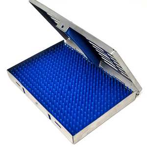 SURGINEXA Cassette de stérilisation en autoclave 7,25x5 pouces, plateau de rangement avec coussinet en silicone, en acier inoxydable, pour instruments professionnels - Product Image 3