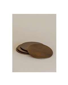 Dessous de verre en métal lourd durable avec finition en laiton antique martelé pour cuisine rustique table à manger bureau café restaurant décor - Product Image 6