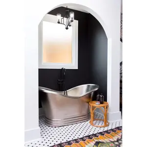 อ่างอาบน้ำโลหะทำมือสำหรับใช้ในสปาอ่างอาบน้ำโลหะทำด้วยมือแบบกำหนดเองสำหรับการตกแต่งภายในโรงแรมระดับห้าดาว - Product Image 4