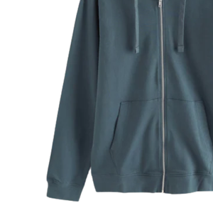 Sweat à capuche uni vert sarcelle à fermeture éclair unisexe, vêtement d'hiver, sweat à capuche en polaire doux, décontracté, confortable, style streetwear - Product Image 3
