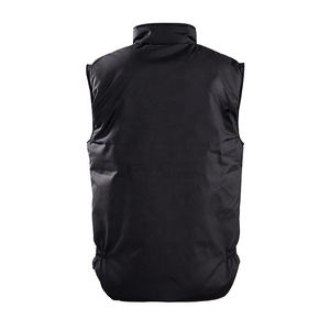 New Arrival <b>Men's</b> Sleeveless Smart Casual Leather Jacket Customizable Canvas Body <b>Warmer</b> With Zipper Closure for Spring - Product Image 5