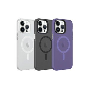 Funda Rígida Netzy Deep M para 14 Pro Max, Blanca, Compatible con Carga, Diseño C-Pro Transparente Esmerilado, Hecha de Silicona Suave - Product Image 1