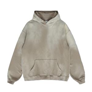 Vente en gros de sweats à capuche surdimensionnés en coton 350gsm sérigraphie personnalisée hiver polaire lourde à épaules tombantes - Product Image 3