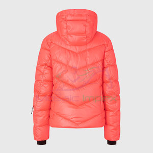 Wholesale High Quality Custom Women's Winter Puffer Jacket Lightweight Hooded Outerwear Full Zip <b>Quilted</b> OEM Service Available - Product Image 4