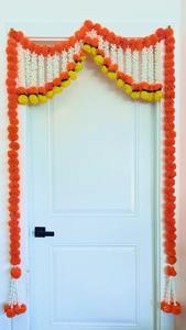 Toran Bandarwal ดอกดาวเรืองประดิษฐ์ของตกแต่งงานแต่งงานของตกแต่งบ้านของใหม่ของตกแต่งผนังของตกแต่งคริสต์มาสปีใหม่ดิวาลีปาร์ตี้สตริง - Product Image 2