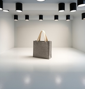 Bolsa de compras de algodón ecológico biodegradable con estilo, Asa de parche con patrón geométrico para uso diario, elementos esenciales sostenibles - Product Image 6