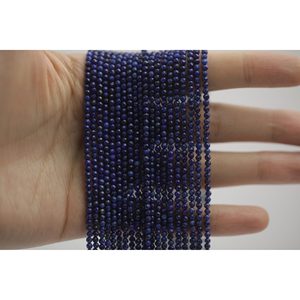 Perles rondes facettées en lapis-lazuli, brin de 6 mm, perles de pierre de couleurs mélangées pour la fabrication de bijoux - Product Image 3