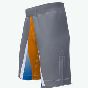 Shorts de sport personnalisés pour hommes, respirants, en polyester, vêtements de sport gris, orange, bleu, imprimés par sublimation, vêtements de basketball - Product Image 6