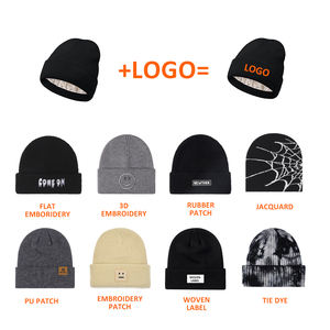 หมวกบีนนี่ไหมพรมแฟชั่นคุณภาพสูง ออกแบบโลโก้ได้ ราคาขายส่ง - Product Image 2