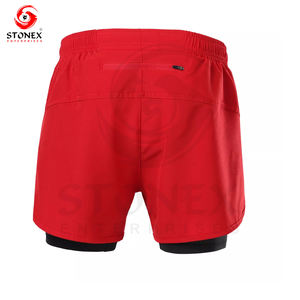 Vente en gros de shorts de course personnalisés pour hommes shorts de sport d'entraînement noirs à séchage rapide avec poches pour une course décontractée - Product Image 3