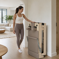 Machine de Pilates pliable en bois d'érable réglable pour usage domestique dans les petits espaces, studio de Pilates et salle de sport