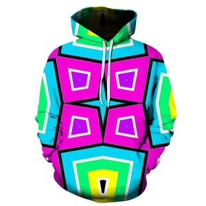 Nuevo bloque de color patrón geométrico Sudadera con capucha hombres señoras niños 3D impresión Casual moda calle sudaderas ropa ligera - Product Image 6