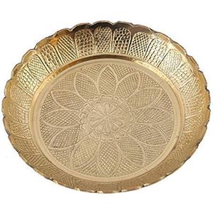 Plato de servicio decorativo de cobre grabado intrincadamente/bandeja de exhibición grabada al por mayor 100 Uds lavavajillas hecho a mano de lujo moderno - Product Image 4