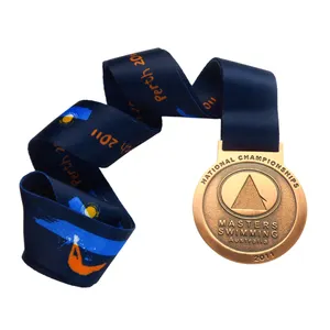 Koşu maraton yarışması Metal bronz altın özel kupa ve madalya