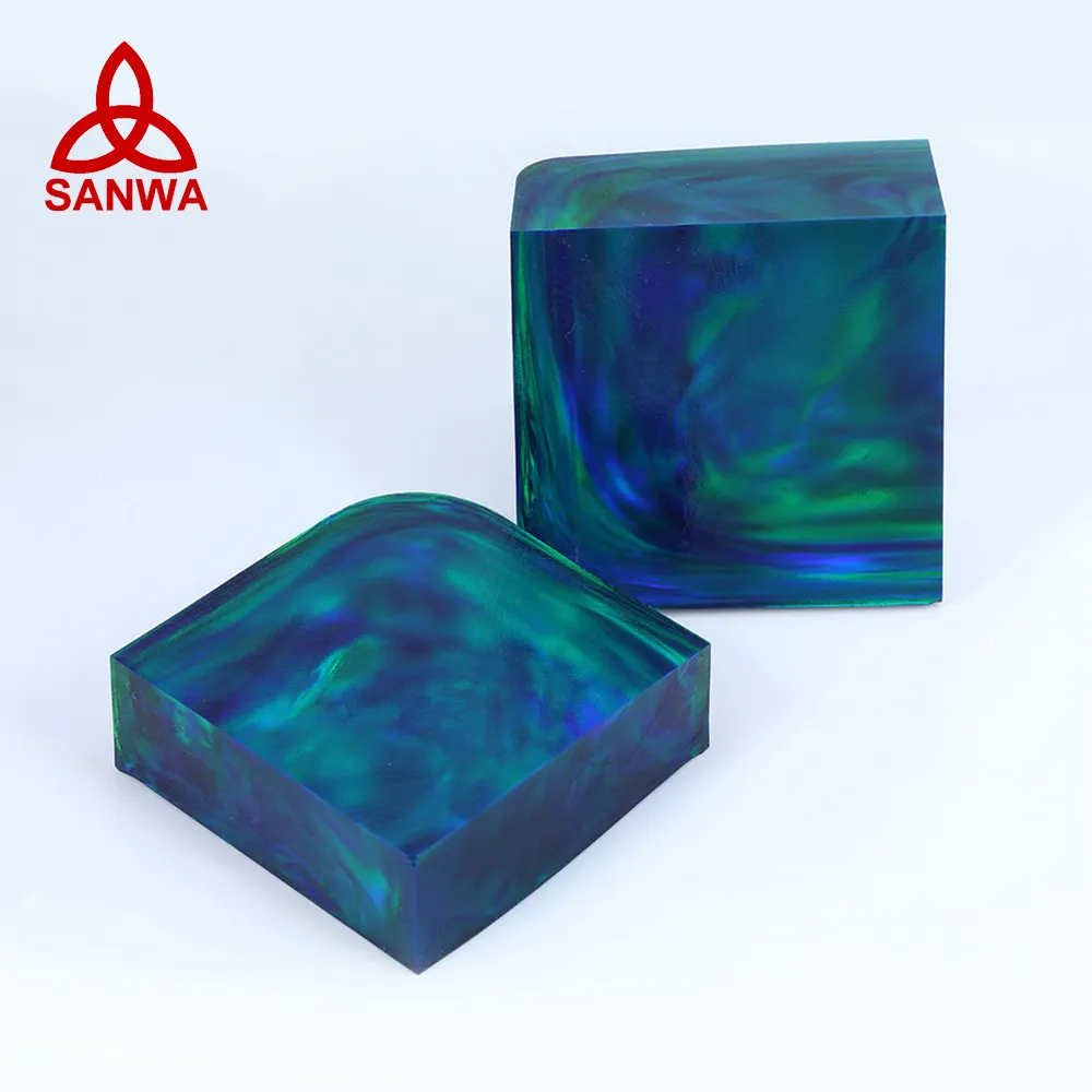 Sanwa Oparex Nebula Aurora Opal OLP314 Biru Kasar Pemotongan Batu Permata Harga Grosir untuk Disesuaikan Wanita Mewah