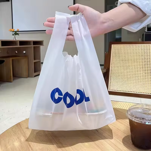 ถุงผ้าพิมพ์ลาย HDPE/LDPE gravure รีไซเคิลได้ถุงใส่เสื้อยืดพิมพ์ลายแบบกำหนดเองสำหรับร้านขายของชำพลาสติกช้อปปิ้งซูเปอร์มาร์เก็ต - Product Image 1