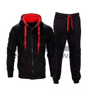 Ensemble de survêtement de sport pour homme, personnalisable, grande taille, léger, séchage rapide, respirant, en tissu polaire, avec logo personnalisé - Product Image 1