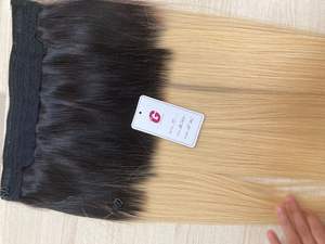 <b>Halo</b> 100% Virgin Raw Vietnamese Human Hair <b>Extensions</b> High Quality Full Cuticle Aligned 10A Grade Tape in Bundle Wig Type - Product Image 3