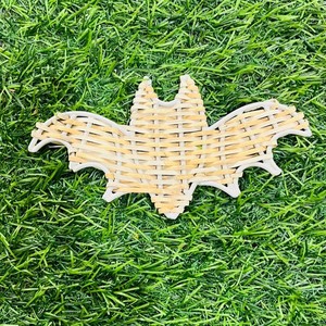 Décoration d'art de luxe Tenture murale Banc de petits poissons en rotin pour chambre d'enfant Pépinière ou mariage Design en papier rond - Product Image 1
