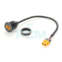 Câble de charge XT60 à montage sur panneau rond, connecteur à courant élevé XT60 à montage encastré, pour montage sur panneau de batterie RC 60A