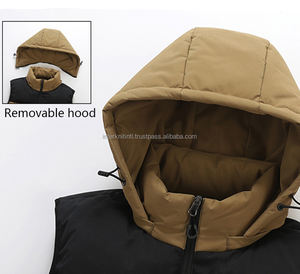 INTERKNIT INTERNATIONAL – Nouvelle veste matelassée sans manches pour homme, coupe-vent, respirante, en polaire, avec capuche amovible, idéale pour l'automne et les activités décontractées en extérieur - Product Image 3