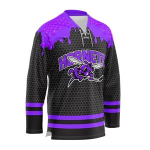 Jersey de Hockey sobre Hielo Bordado de Alta Calidad Personalizado de Fábrica, Malla de Poliéster con Impresión por Sublimación, Logotipo Personalizado, Nombre del Equipo - Product Image 6