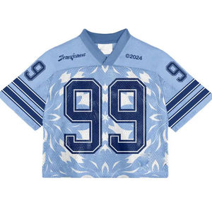 Camiseta Deportiva Retro de Fútbol, Top Corto, Camiseta de Malla Holgada para Entrenamiento de Equipo, Práctica de Fútbol, Camisetas de Béisbol Americano - Product Image 5