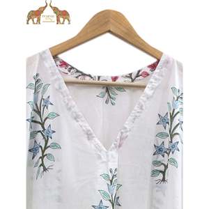 Robe longue en coton pour femmes, style hippie bohème indien, parfaite comme cache-maillot de bain - Product Image 4