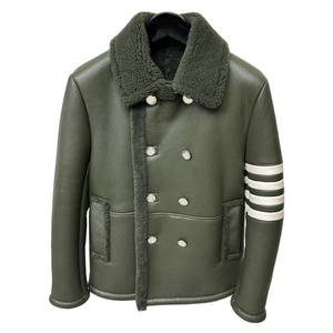 Veste en cuir véritable pour femmes en peau de mouton Inspiration Moto classique haut de gamme avec col montant et coupe ajustée chic - Product Image 1