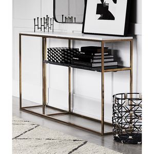 Mesa de consola de metal de mármol para decoración interior del hogar - Product Image 3