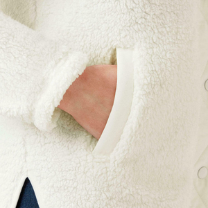 OEM diseño personalizado en blanco al por mayor de las mujeres Sherpa chaqueta de doble botonadura transpirable de talla grande impermeable venta - Product Image 5