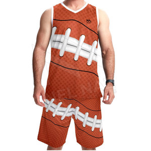 Ensembles d'uniformes de basketball pour hommes adultes, couleur et logo personnalisés, vêtements de sport en polyester de haute qualité, confortables, respirants, grandes tailles - Product Image 1