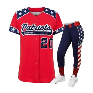 Uniforme de béisbol personalizado con impresión por sublimación para jóvenes/pedido de equipo de sublimación Uniforme de béisbol personalizado Camisas Uniforme deportivo