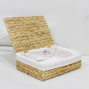 Artex Dong Thap Boîte de rangement en jacinthe d'eau tissée à la main Panier écologique décoratif naturel pour l'organisation de la maison - Product Image 6