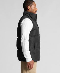 Chaleco acolchado negro para hombre talla XL, estilo urbano, con cremallera completa, cuello alto, cortavientos, poliéster, chaqueta casual de invierno, precio económico, MOQ bajo - Product Image 5