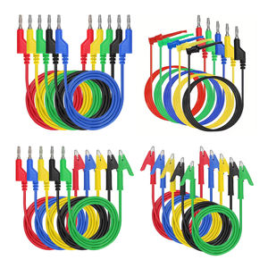 5color 4MM Banana Plug Multimeter Test Leads <b>Cable</b> Kit 100cm Length Copper Conductor PVC Insulated Instrumentation <b>Cables</b> - Product Image 5