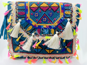 Bolso de mano tipo bandolera de algodón de gran capacidad estilo bohemio Vintage bolso de mano con cierre de cremallera portátil elegante bolso de viaje para mujer - Product Image 2