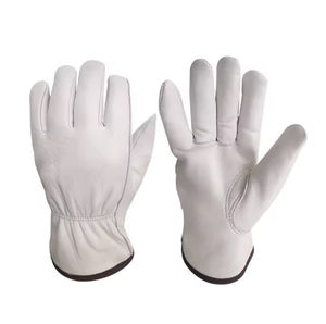 Custom Logo <b>Sheepskin</b> Leather <b>Gloves</b> From Pakistan White Work Safety <b>Gloves</b> with Hand Protection for Drivers Winter Season Made - Product Image 1