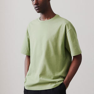 2025 camisetas de algodón/fibra de bambú para hombres de manga larga Boxy de gran tamaño 100% marca estilo pakistaní tela peinada - Product Image 5