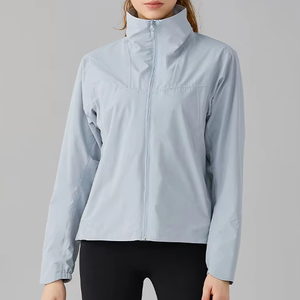 Chaqueta ligera de ajuste Regular para mujer, transpirable, sin costuras, que absorbe el sudor, elástica, de cuatro vías, ecológica, impermeable, para Yoga - Product Image 2