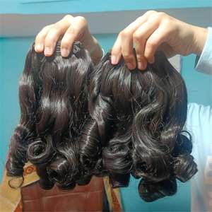 Extensiones de Cabello Humano Rizado Tipo Templo Indio, Cabello Virgen Sin Procesar con Cutícula Alineada, Proveedor de Cabello - Product Image 1