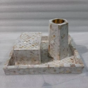 Brûleur d'encens Bakhoor classique fait à la main avec incrustation de nacre, usage religieux, brûleur MOP Mubkhar par Decor World Expo - Product Image 5